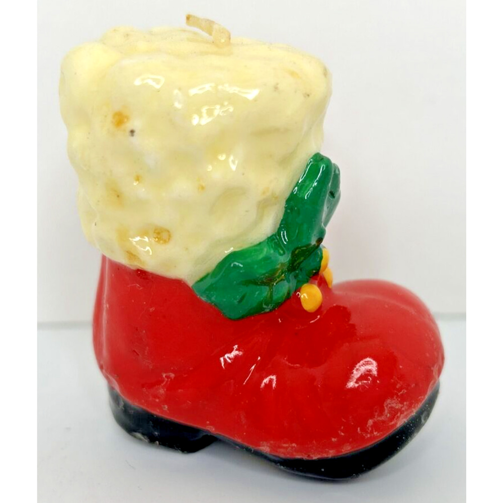 Vintage Santa Boot Candle 3" SKU H259